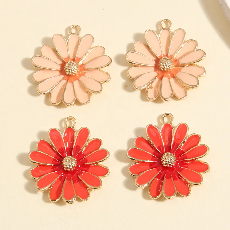 5pcs Gold Color 28x24mm Lovely Enamel Sunflower Charms Plants Pendant For Handmade Necklaces Earrings Jewelry Making Accessories
5pcs Gold Color 28x24mm Lovely Enamel Sunflower Charms Plants Pendant For Handmade Necklaces Earrings Jewelry Making Accessories