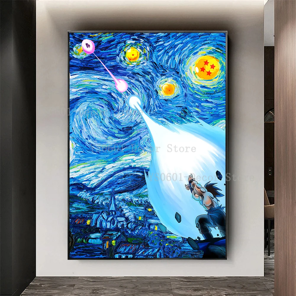 Japanese Anime Dragon Ball Starry Night Posters Goku Vegeta Fighting Canvas Painting Bedroom Decor Wall Art Mural Pictures
Japanese Anime Dragon Ball Starry Night Posters Goku Vegeta Fighting Canvas Painting Bedroom Decor Wall Art Mural Pictures