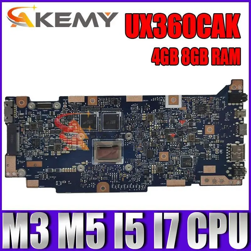 

UX360CAK Laptop Motherboard M3-6Y30 M5-6Y54 i5-7Y54 M7-6Y75 i7-7Y75 CPU 4GB 8GB RAM for ASUS UX360C UX360CA UX360CAK Mainboard