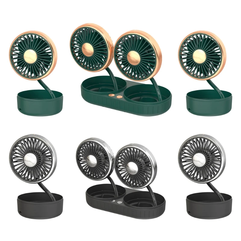 

Car Fan, Car Air Vent Clip Fan Rechargerable Battery Powered Fan Air Circulation Fan with High Airflow, 3 Speeds