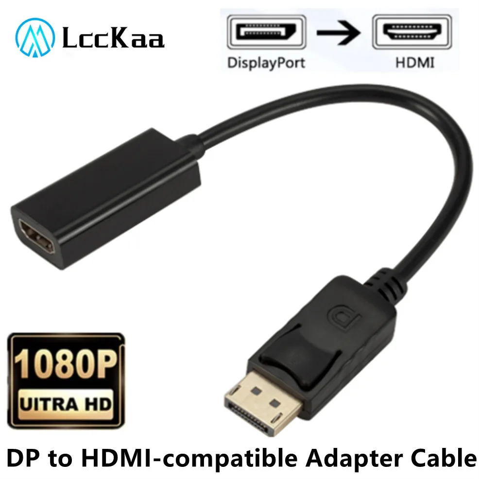 DisplayPort to HDMI-compatible Adapter Converter 1080P Display Port Male DP to Female HD TV Cable Adapter Video Audio For PC TV
DisplayPort to HDMI-compatible Adapter Converter 1080P Display Port Male DP to Female HD TV Cable Adapter Video Audio For PC TV