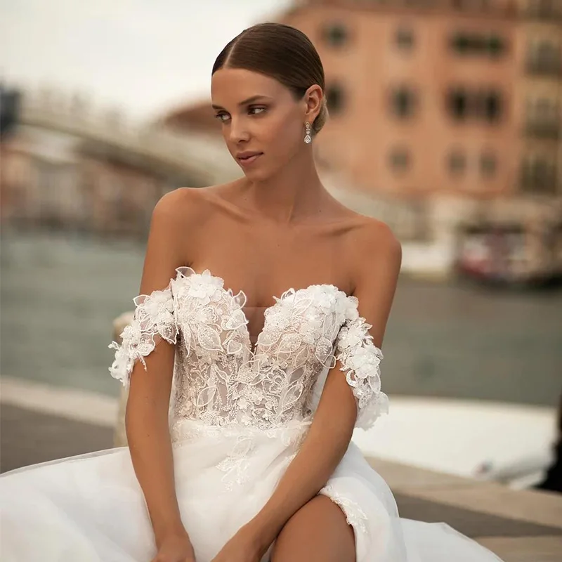 MACDOUGAL Sweetheart Off the Shoulder Wedding Dress Vintage Sexy A-line vestidos de novia Corset Back Split For Women 2023Custom
MACDOUGAL Sweetheart Off the Shoulder Wedding Dress Vintage Sexy A-line vestidos de novia Corset Back Split For Women 2023Custom