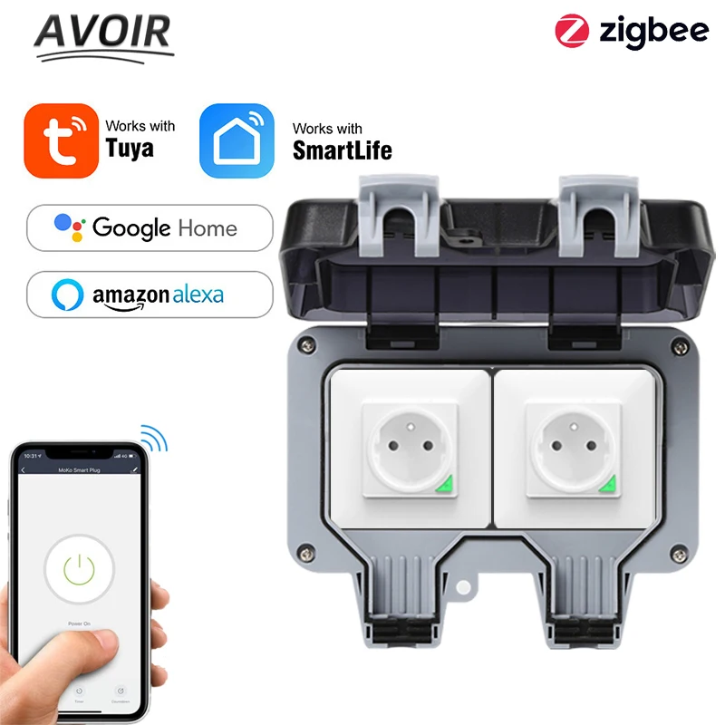 Avoir Tuya Zigbee Wall Electrical Outlets Wifi Smart IP66 Outdoor Waterproof Socket FR French Plug Usb Charging Works With Alexa
Avoir Tuya Zigbee Wall Electrical Outlets Wifi Smart IP66 Outdoor Waterproof Socket FR French Plug Usb Charging Works With Alexa