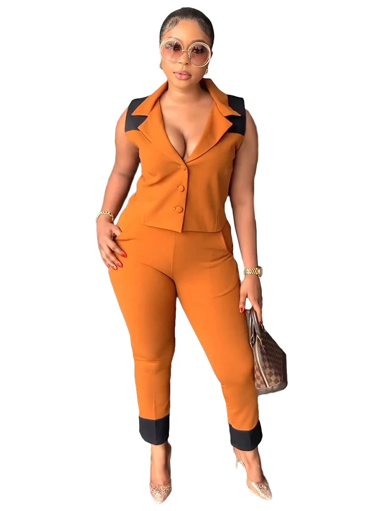African Clothes Women 2 Piece Set Notched Neck Tops Trousers Outfits Fashion New Patchwork Office Lady African Pants Suits 2023
African Clothes Women 2 Piece Set Notched Neck Tops Trousers Outfits Fashion New Patchwork Office Lady African Pants Suits 2023