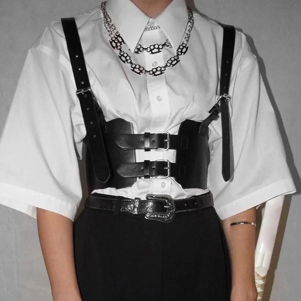 Fashion Elegant Casual Punk Shaper Bellyband Leather Punk Corset Cage Vest Body Strap Gothic Harness Belt
Fashion Elegant Casual Punk Shaper Bellyband Leather Punk Corset Cage Vest Body Strap Gothic Harness Belt