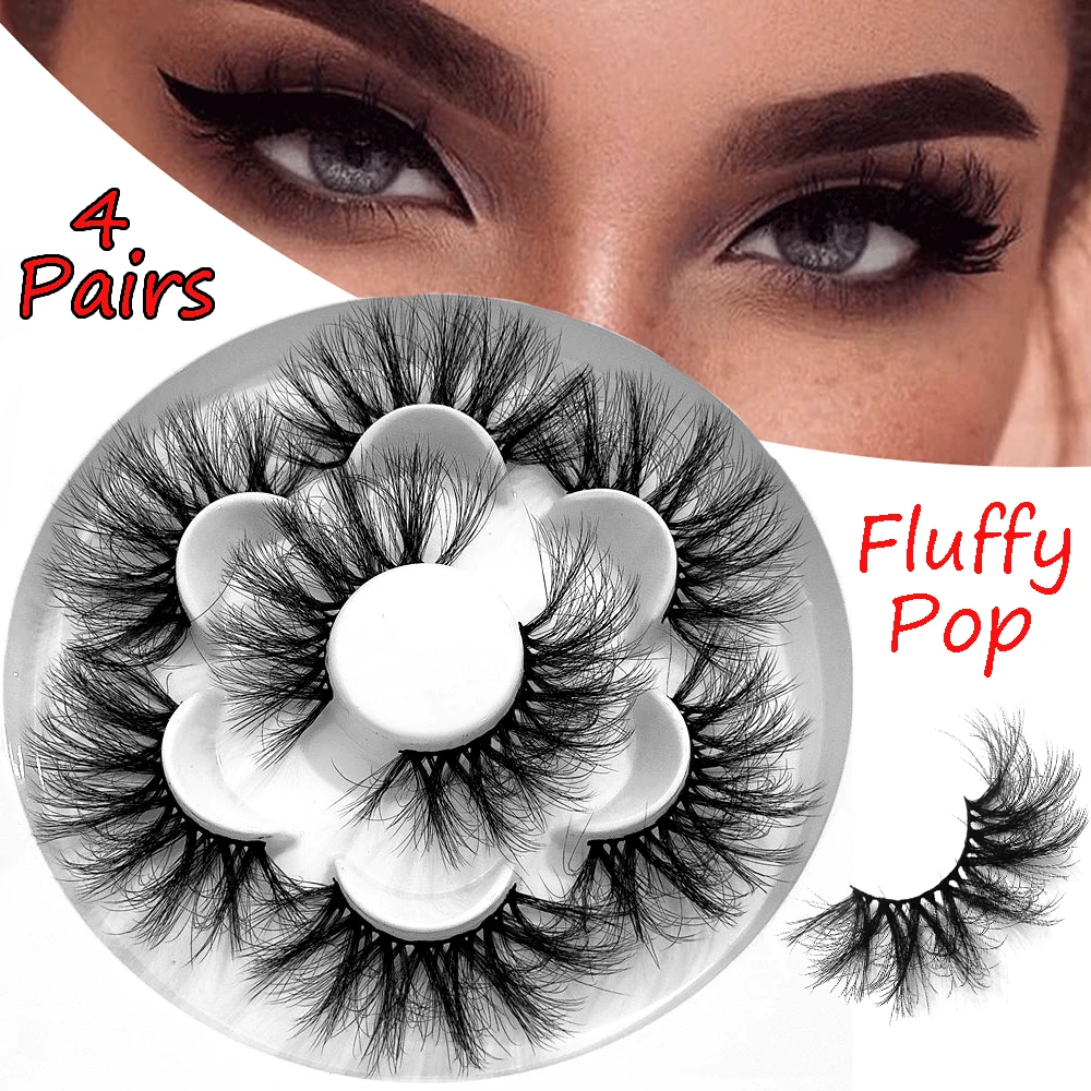 4Pairs Handmade Cruelty-free Thick Long Extension 6D Faux Mink Eyelashes False Eyelashes Wispy Fluffy Eye Lashes Tools
4Pairs Handmade Cruelty-free Thick Long Extension 6D Faux Mink Eyelashes False Eyelashes Wispy Fluffy Eye Lashes Tools
