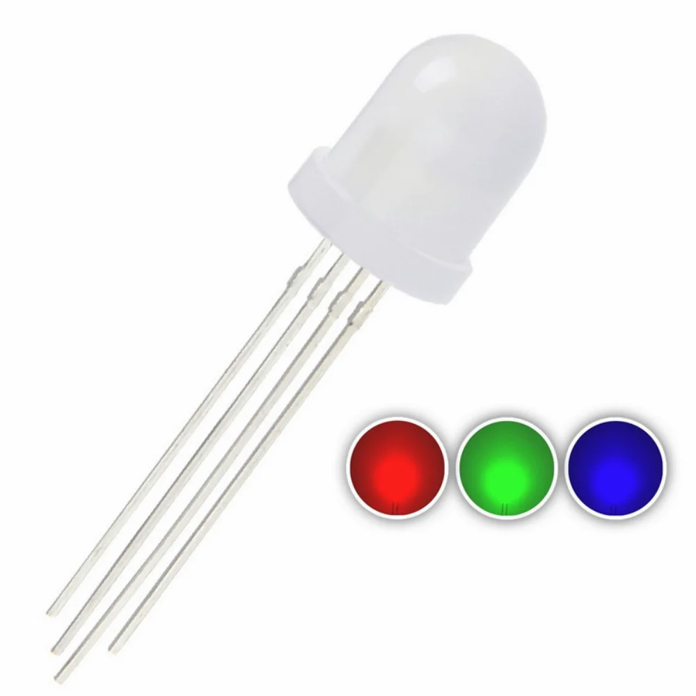 10PCS 10mm Fog RGB LED Diode Lights Common Cathode 4pin Bright Bulb Lamps Indicator Light Emitting Diodes Kit
10PCS 10mm Fog RGB LED Diode Lights Common Cathode 4pin Bright Bulb Lamps Indicator Light Emitting Diodes Kit