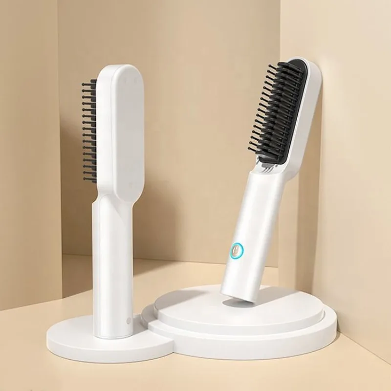 

Wireless Portable Mini Heating Comb Hair Straightener Brush Hair Curler Bangs Curling Rod Hairstyling Tool Iron flat irons