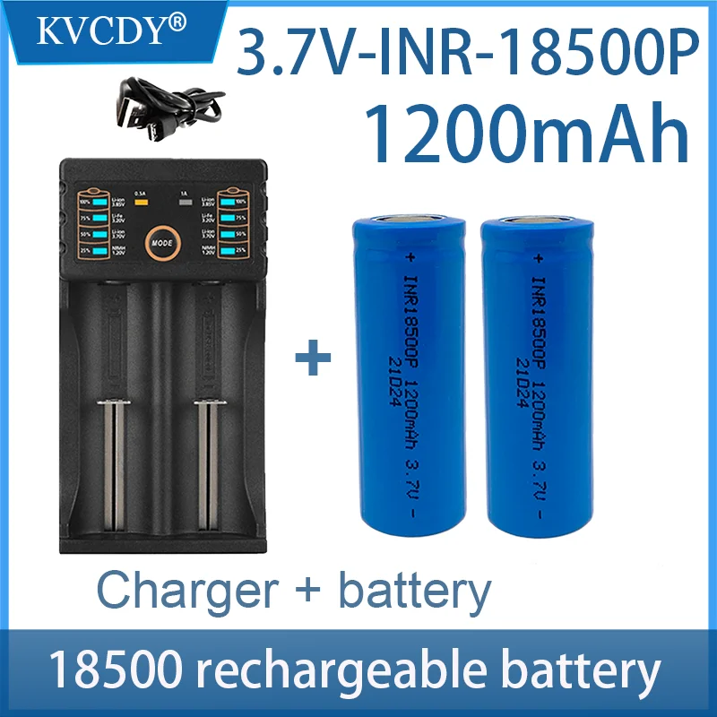 18500 3.7V 1200mAh rechargeable lithium ion battery, For strong light flashlight anti-light special lithium battery+201 Charger
18500 3.7V 1200mAh rechargeable lithium ion battery, For strong light flashlight anti-light special lithium battery+201 Charger