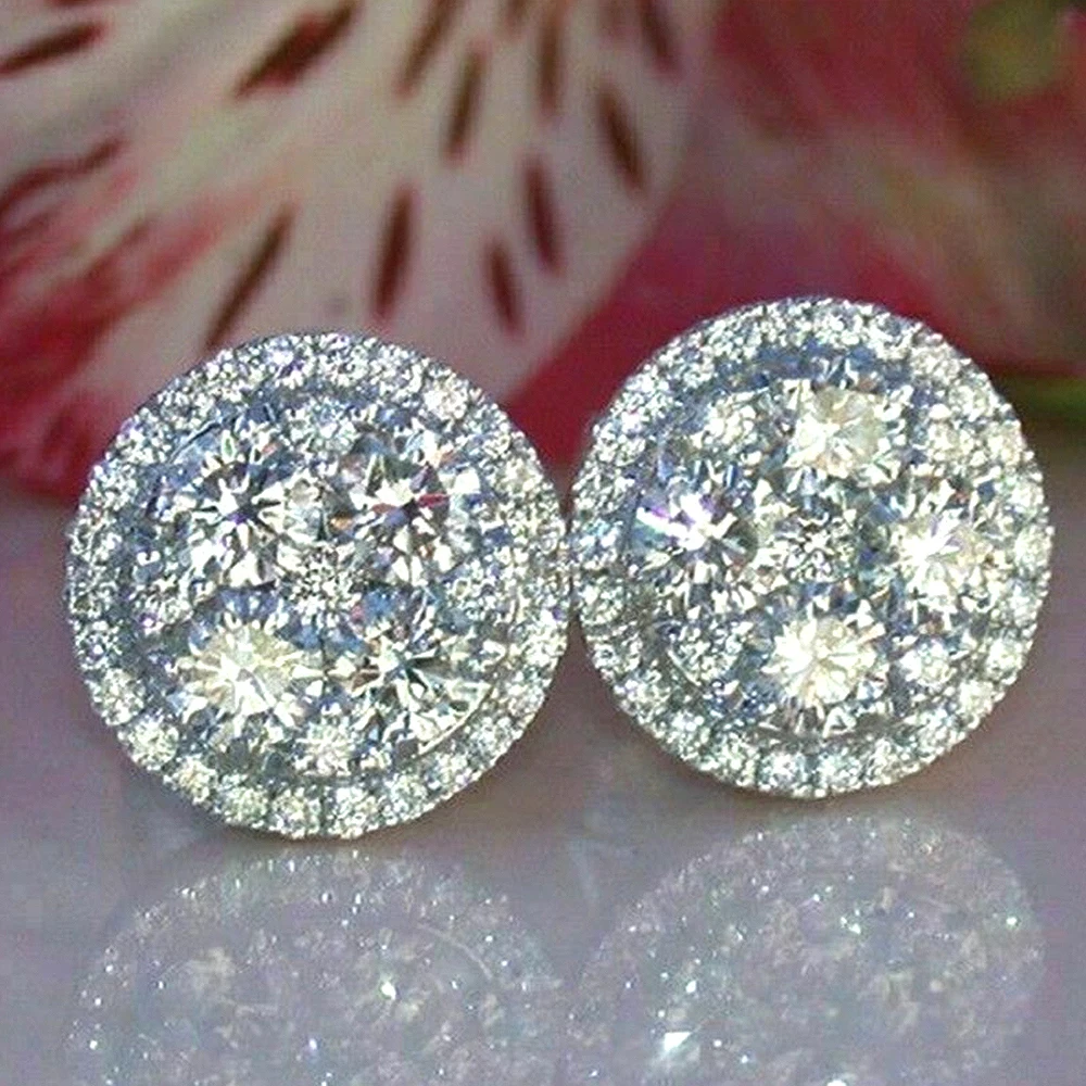 Huitan Full Paved CZ Stud Earrings for Women Round Shaped Simple Versatile Bling Cubic Zirconia Earrings Statement Jewelry Gift
Huitan Full Paved CZ Stud Earrings for Women Round Shaped Simple Versatile Bling Cubic Zirconia Earrings Statement Jewelry Gift