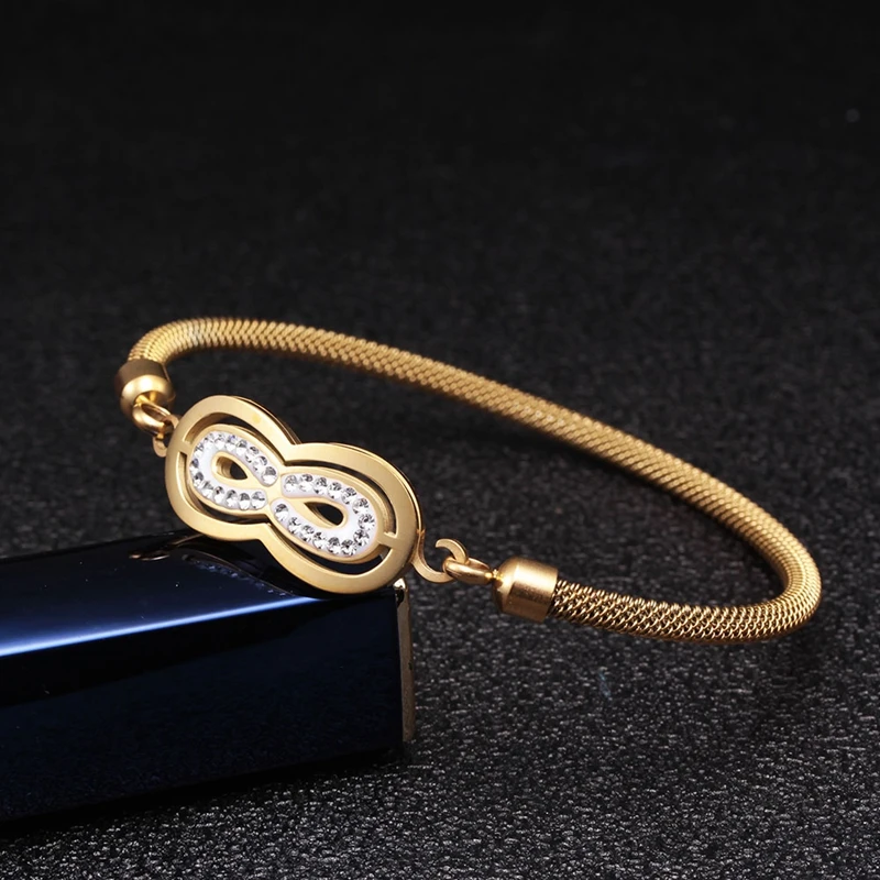 New Fashion Mesh Surface Crystal Charm Bracelets Soft Mesh Stainless Steel Women Girls Link Bracelets Jewelry Gift
New Fashion Mesh Surface Crystal Charm Bracelets Soft Mesh Stainless Steel Women Girls Link Bracelets Jewelry Gift
