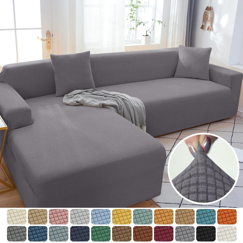 

1/2/3/4 Seater Stretch Sofa Cover Polar Fleece Armchair Sofa Slipcover Elastic Sectional Couch Covers for Living Room Home Decor