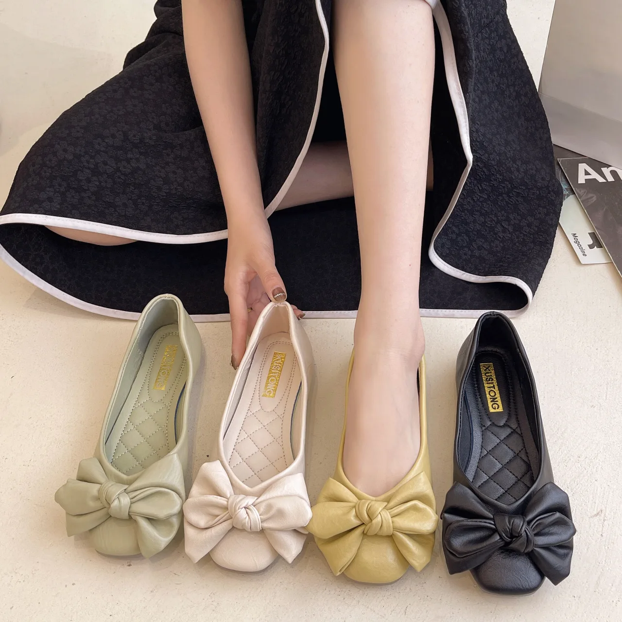 Shallow Mouth Square Toe Shoes Woman Flats Soft Bow-Knot Slip-on Modis Casual Female Sneakers Dress Comfortable Butterfly Pointe
Shallow Mouth Square Toe Shoes Woman Flats Soft Bow-Knot Slip-on Modis Casual Female Sneakers Dress Comfortable Butterfly Pointe