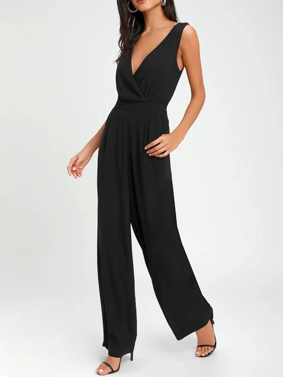 Women Sleeveless Jumpsuit Lace Patchwork Wide Leg Pants Rompers with Pockets Comfortable Breathable Summer Streetwear Clubwear
Women Sleeveless Jumpsuit Lace Patchwork Wide Leg Pants Rompers with Pockets Comfortable Breathable Summer Streetwear Clubwear