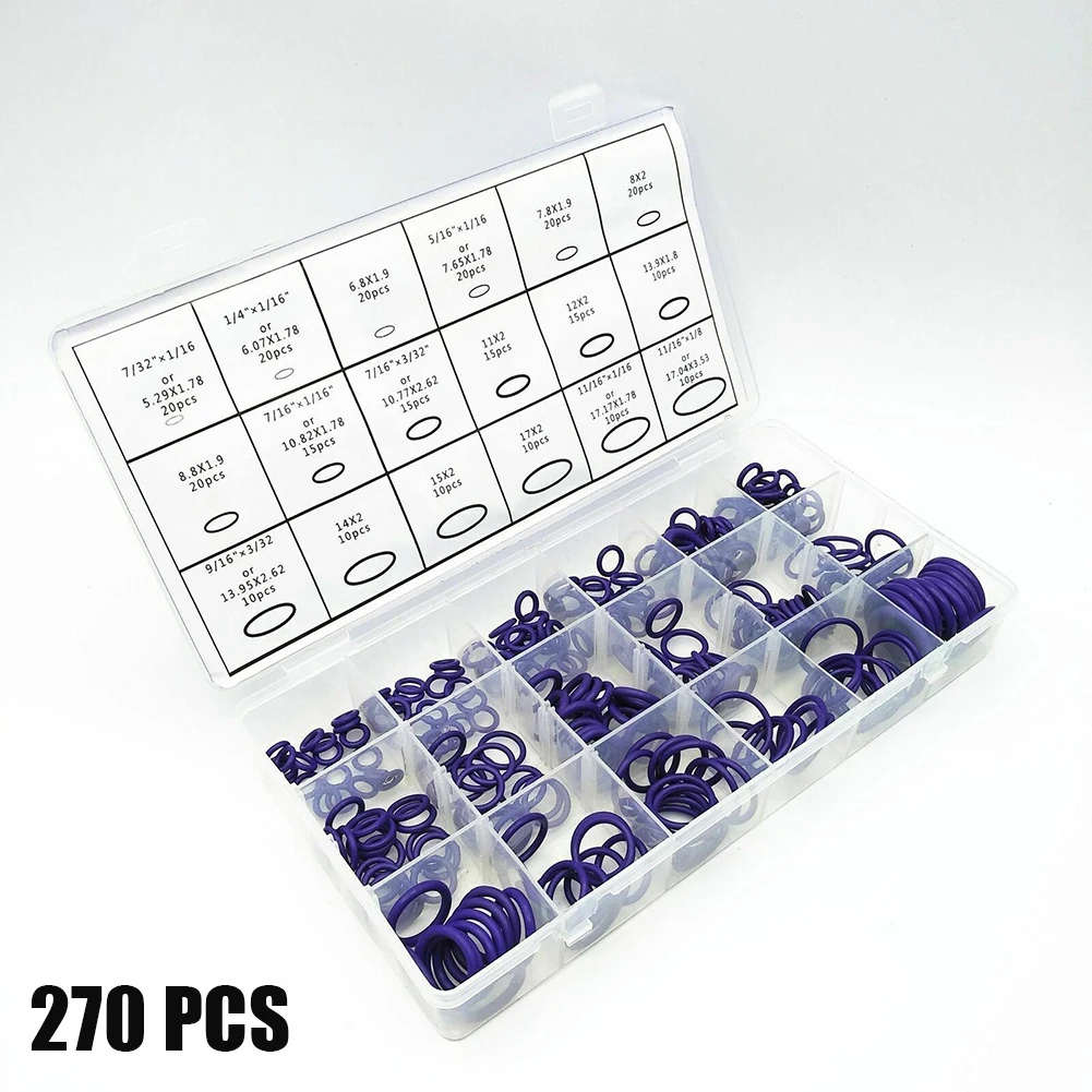 270PCS Metric Rubber O-Ring Washer Assortment Kit Gasket Automotive Seal Set For Electric Appliance Bearing Pump Roller Auto
270PCS Metric Rubber O-Ring Washer Assortment Kit Gasket Automotive Seal Set For Electric Appliance Bearing Pump Roller Auto