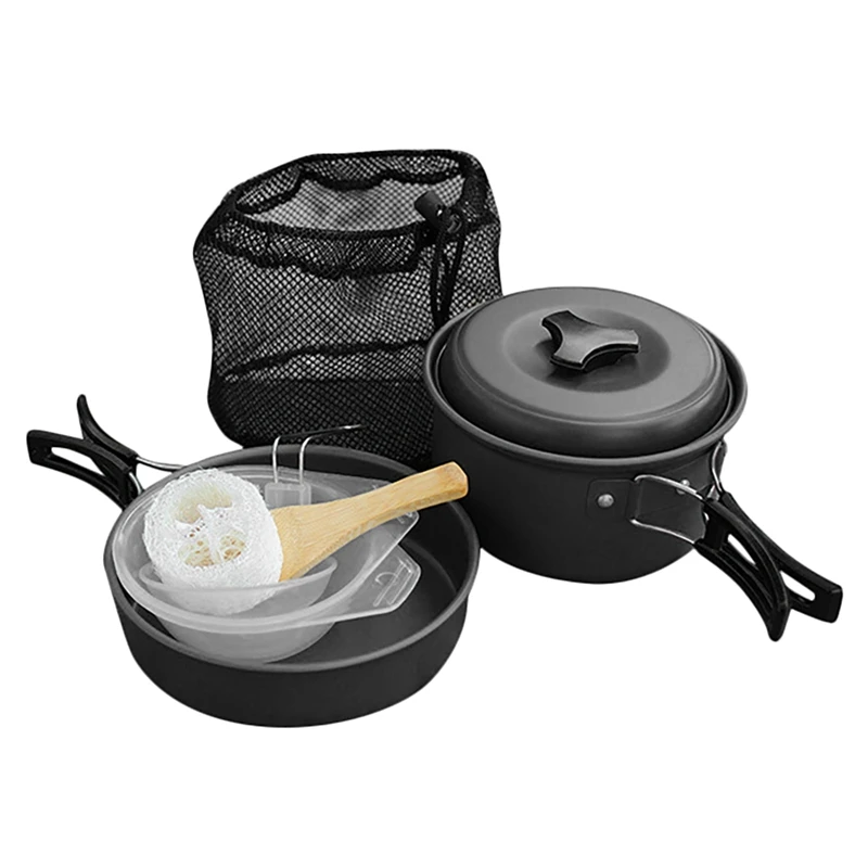 Camping Cookware Mess Kit Portable Camping Cooking Set For Backpacking Outdoor Camping Hiking And Picnic
Camping Cookware Mess Kit Portable Camping Cooking Set For Backpacking Outdoor Camping Hiking And Picnic