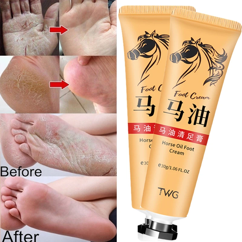 1 шт. конское масло Питательная анти-сушильная крема для ног удаления трещин на