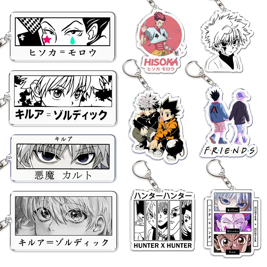 

Anime Hunter X Hunter Keychain KeyRing Key Chains Hisoka Killua Morow Goncase Figure Llaveros for Bag Pendant Aaccessories Gift