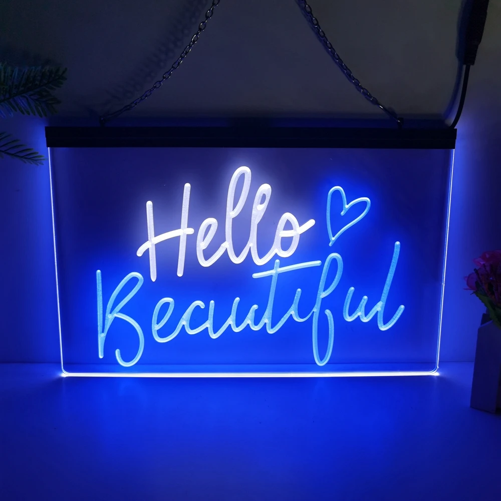 Hello Beautiful Battling Cancers Support 2 Color Display LED Neon Sign Home Decor New Year Wall Wedding Bedroom 3D Night Light
Hello Beautiful Battling Cancers Support 2 Color Display LED Neon Sign Home Decor New Year Wall Wedding Bedroom 3D Night Light