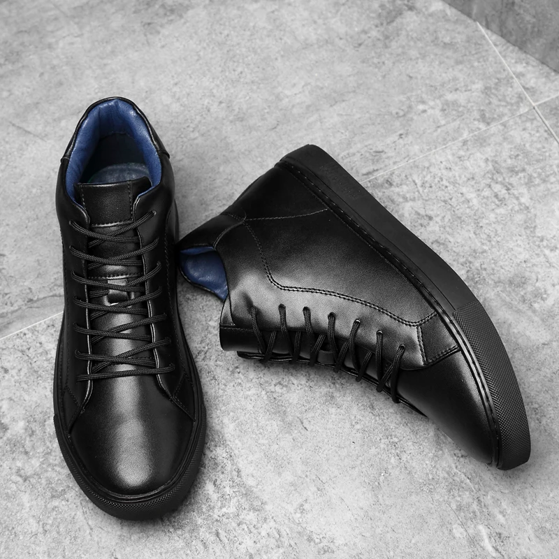 Hot Sale Genuine Leather Boots Men Winter Cotton High Casual Shoes for Men New Trend Lace-Up Walk Flats Vulcanized Ankle Boots
Hot Sale Genuine Leather Boots Men Winter Cotton High Casual Shoes for Men New Trend Lace-Up Walk Flats Vulcanized Ankle Boots