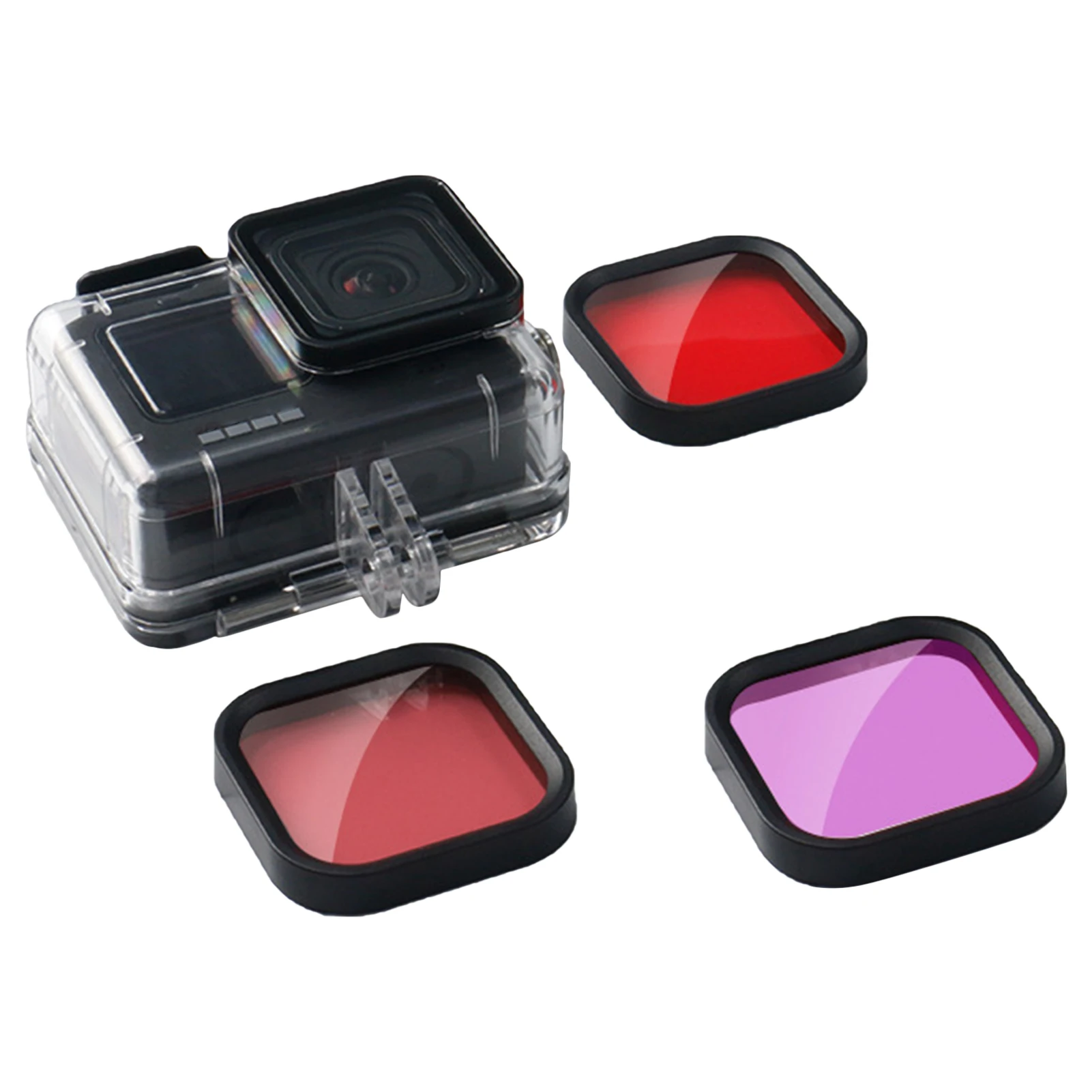 Camera Waterproof Case Lens Filter Tempered Glass Lens Cover Red Purple Filters For Go-Pro Hero 10 9 Case Shell Accessories
Camera Waterproof Case Lens Filter Tempered Glass Lens Cover Red Purple Filters For Go-Pro Hero 10 9 Case Shell Accessories