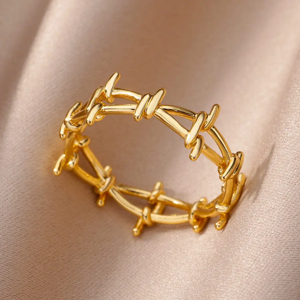 Thorns Rings for Women Men New in Gold Plated Stainless Steel Ring Vintage Gothic Aesthetic Jewelry Free Shipping Item anillos
Thorns Rings for Women Men New in Gold Plated Stainless Steel Ring Vintage Gothic Aesthetic Jewelry Free Shipping Item anillos