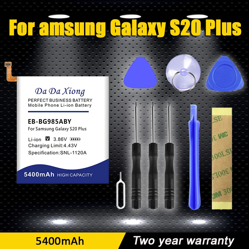 B-BG985ABY 5400mAh Replacement Battery For Samsung Galaxy S20 Plus S20Plus S20+ Mobile phone Batteries +Tools
B-BG985ABY 5400mAh Replacement Battery For Samsung Galaxy S20 Plus S20Plus S20+ Mobile phone Batteries +Tools