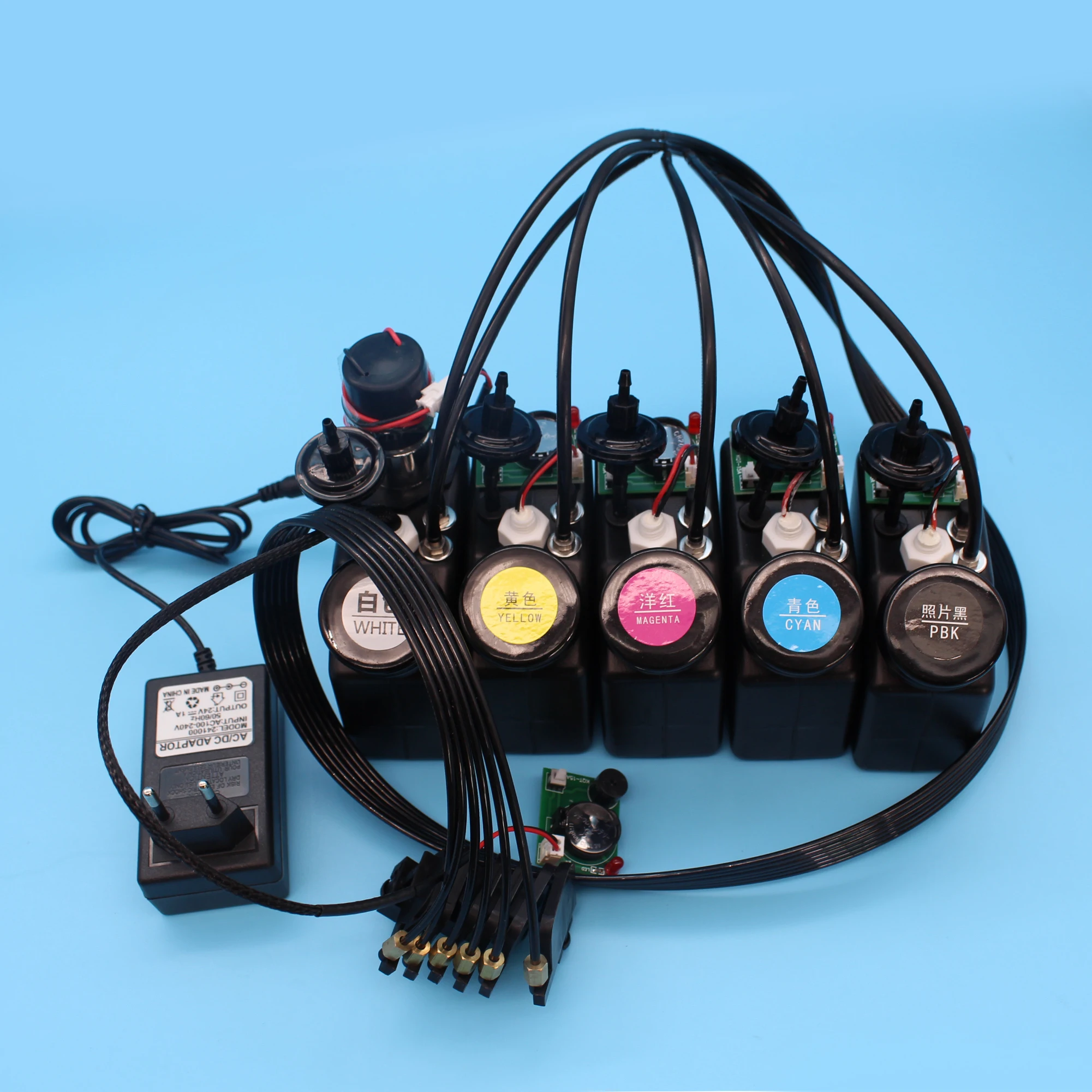 UV White Ink CISS With Stirrer Ink Level Sensor Alarm UV Ink Tank For Epson L1800 L805 1390 1400 1410 Modify UV White Ink Tank
UV White Ink CISS With Stirrer Ink Level Sensor Alarm UV Ink Tank For Epson L1800 L805 1390 1400 1410 Modify UV White Ink Tank