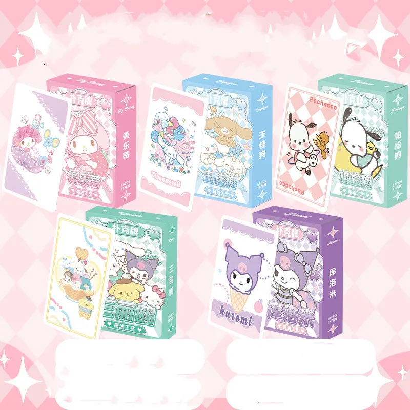 2023 Sanrio покер Kawaii HelloKitty Kuromi Cinnamorroll мультфильм анимация периферийная Настольная Игра карточка развлекательный инструмент
2023 Sanrio покер Kawaii HelloKitty Kuromi Cinnamorroll мультфильм анимация периферийная Настольная Игра карточка развлекательный инструмент