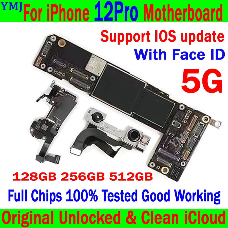 Чистая ICloud полностью рабочий 100% оригинальная материнская плата для IPhone 12 PRO Материнская плата с/без Face ID основная логическая плата бесплатная доставка 
Чистая ICloud полностью рабочий 100% оригинальная материнская плата для IPhone 12 PRO Материнская плата с/без Face ID основная логическая плата бесплатная доставка