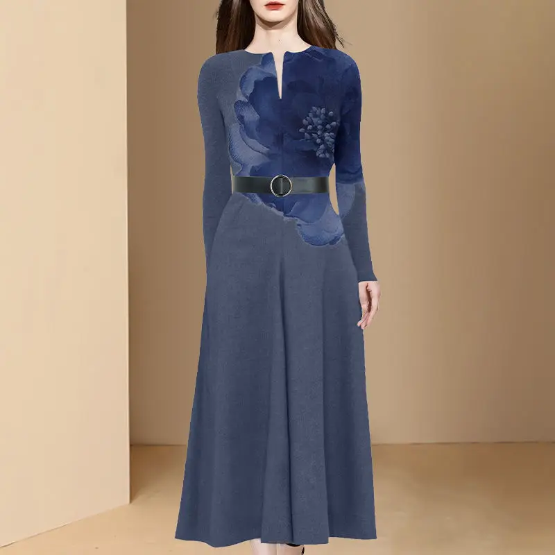 2022 Spring New Women's French Retro Print Age Reduction Party Office Belt Long Dress Long Sleeve Slim Fit Slim Long Dress
2022 Spring New Women's French Retro Print Age Reduction Party Office Belt Long Dress Long Sleeve Slim Fit Slim Long Dress