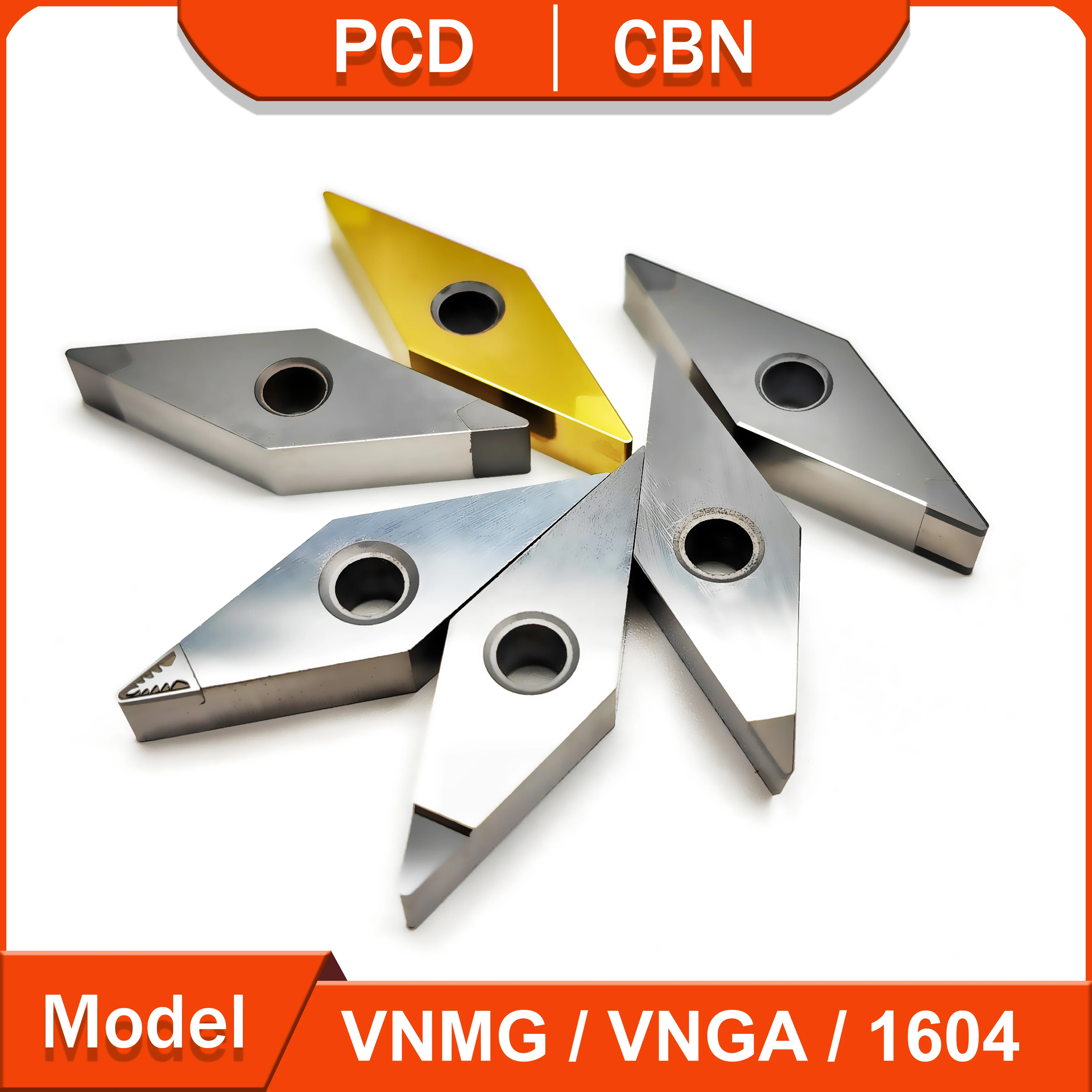 VNMG VNGA 160404 08 12 Токарный инструмент PCD используется для алюминия, меди и углеродного волокна, инструментов CBN используются для обработки твердой стали.
VNMG VNGA 160404 08 12 Токарный инструмент PCD используется для алюминия, меди и углеродного волокна, инструментов CBN используются для обработки твердой стали.