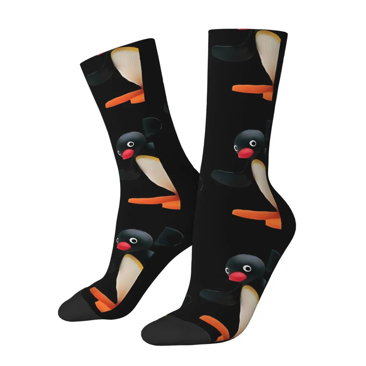 

Забавные носки для мужчин злые Пингу глазки официальный винтажный Пингвин качественный рисунок выходной носок с принтом новинка подарок