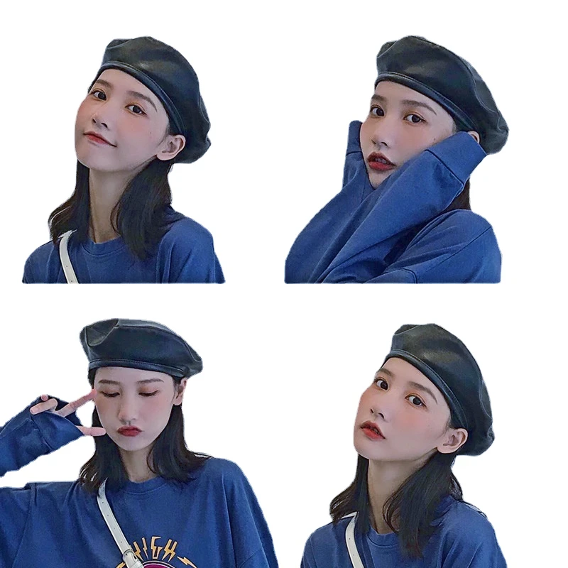 Winter PU Leather Beret Hats For Women Girls Fashion Solid Flat Autumn Ladies Hat Retro Beanie Warm French Artist Painter Caps
Winter PU Leather Beret Hats For Women Girls Fashion Solid Flat Autumn Ladies Hat Retro Beanie Warm French Artist Painter Caps