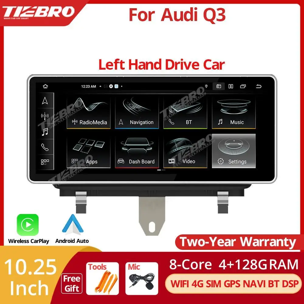 TIEBRO 10.25'' Android 12 Car Radio for Audi Q3 2013-2018 Multimedia Player GPS Navigation Stereo CarPlay Touch Screen Headunit
TIEBRO 10.25'' Android 12 Car Radio for Audi Q3 2013-2018 Multimedia Player GPS Navigation Stereo CarPlay Touch Screen Headunit
