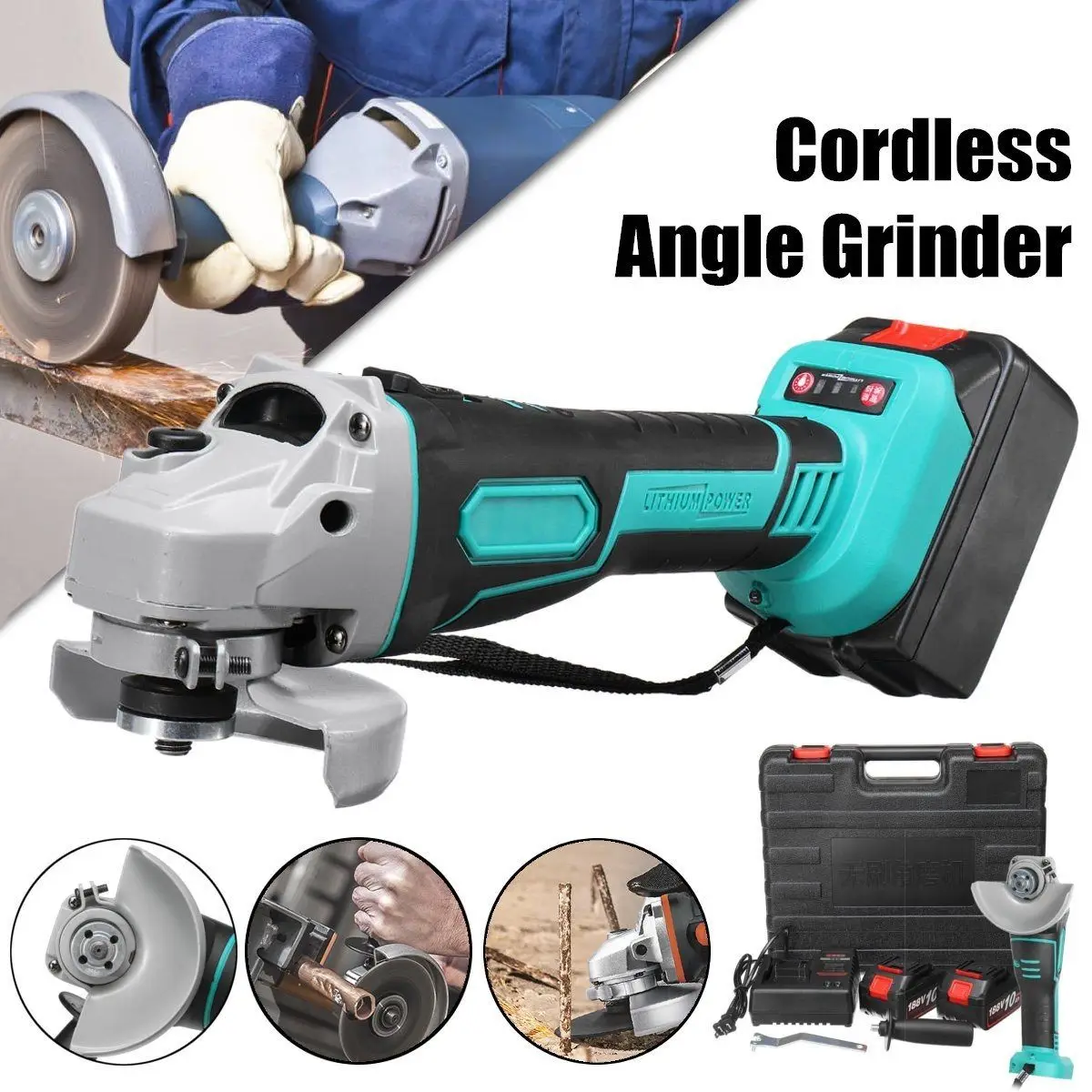 21V Brushless Cordless Impact Angle Grinder Variable Speed With 2 Lithium-Ion Battery DIY Power Tool Cutting Machine Polisher
21V Brushless Cordless Impact Angle Grinder Variable Speed With 2 Lithium-Ion Battery DIY Power Tool Cutting Machine Polisher