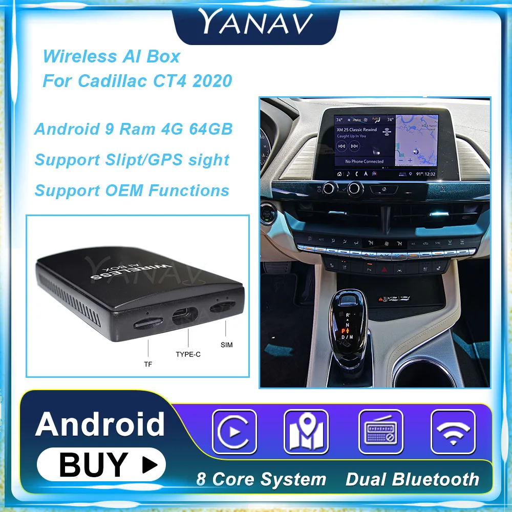 Android 4G 64 Гб Carplay Беспроводная Ai коробка для Cadillac CT4 2020 Qualcomm 450 AI адаптер Коробка Plug and Play Netflix видео Google
Android 4G 64 Гб Carplay Беспроводная Ai коробка для Cadillac CT4 2020 Qualcomm 450 AI адаптер Коробка Plug and Play Netflix видео Google