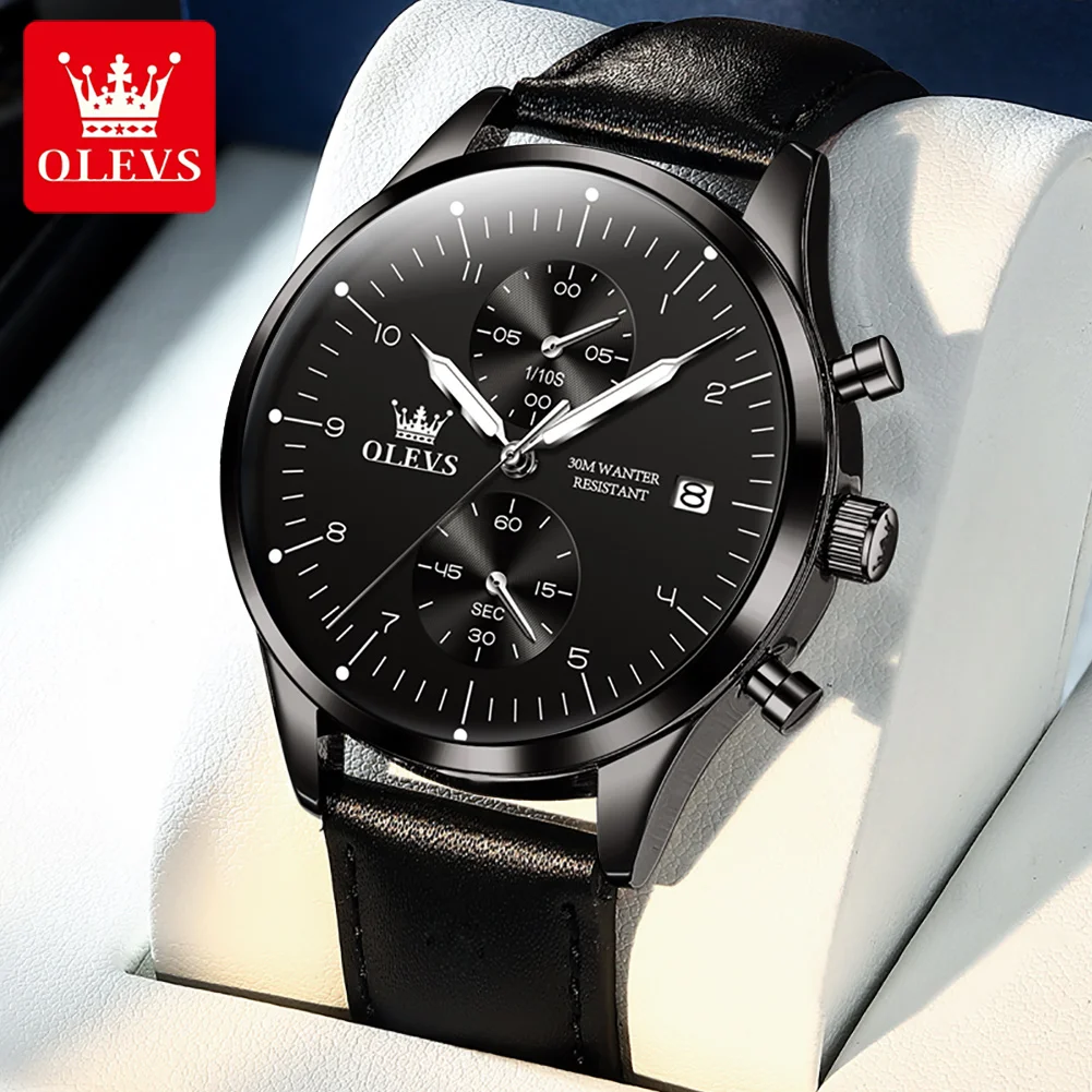OLEVS Men Watch Top Brand Luxury Sports Quartz Mens Watches Leather strap Waterproof Chronograph Wristwatch Men Relogio Masculin
OLEVS Men Watch Top Brand Luxury Sports Quartz Mens Watches Leather strap Waterproof Chronograph Wristwatch Men Relogio Masculin