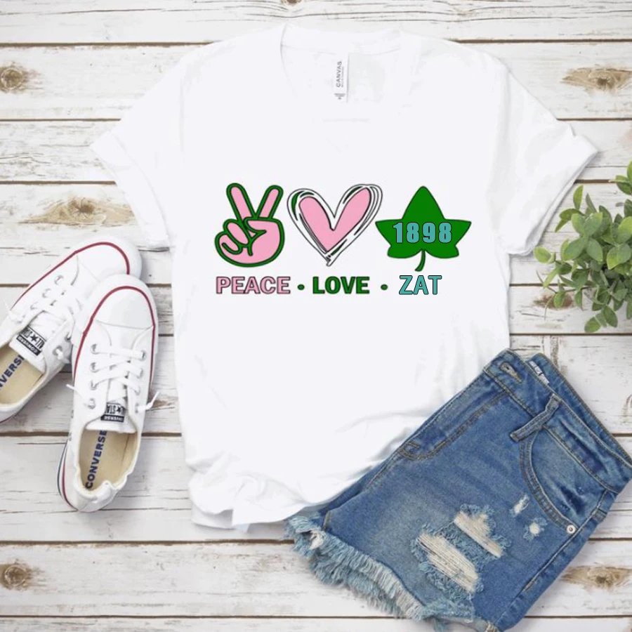 Zeta Tau Alpha Fashion printed round neck short sleeve T-shirt
Zeta Tau Alpha Fashion printed round neck short sleeve T-shirt