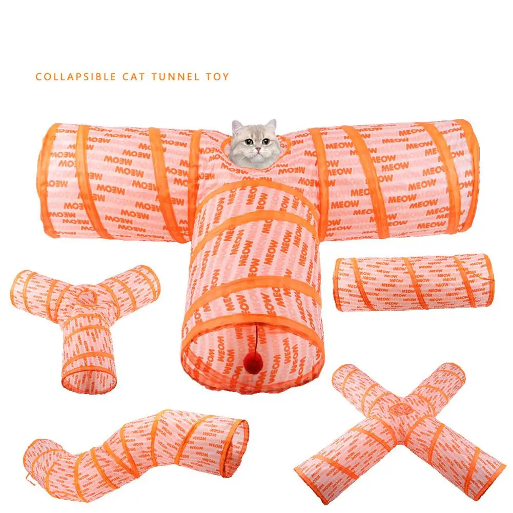 NEW Pet Cat Tunnel With Plush Ball Portable Foldable Letter Pattern Hideaway Toy Pet Supplies For Indoor Cats
NEW Pet Cat Tunnel With Plush Ball Portable Foldable Letter Pattern Hideaway Toy Pet Supplies For Indoor Cats