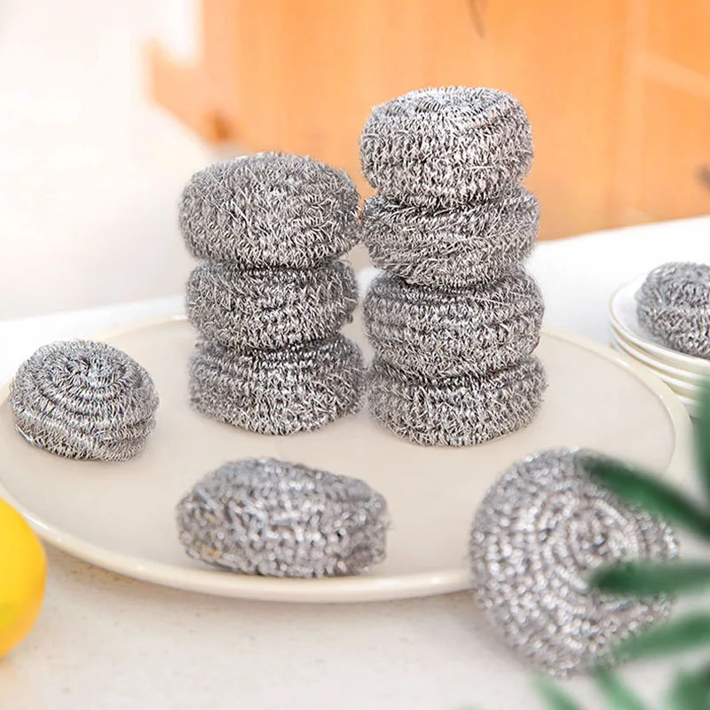 5 шт., губки для мытья посуды из нержавеющей стали 
5 шт., губки для мытья посуды из нержавеющей стали