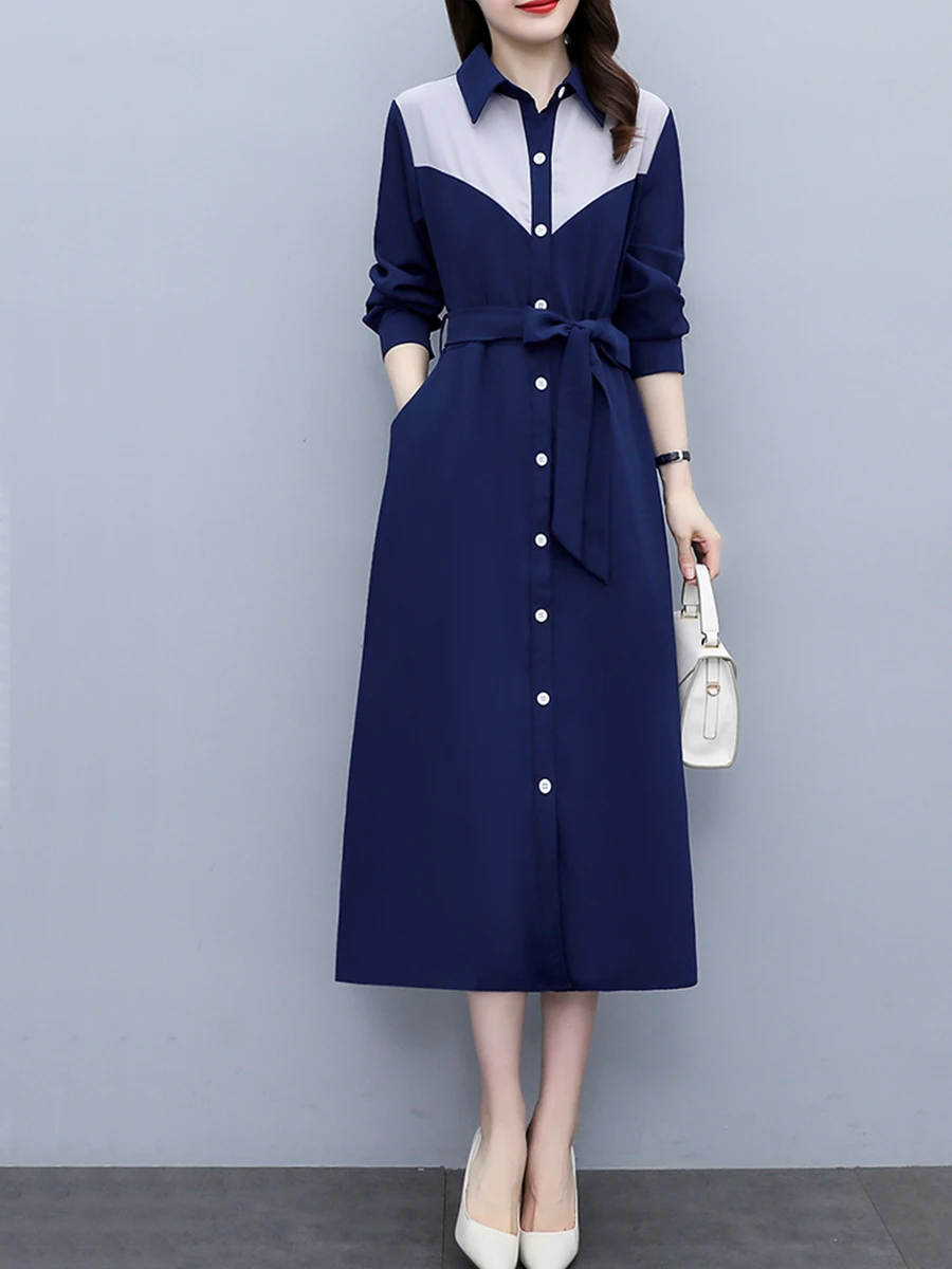 Элегантная женская одежда, новинка весны, платье в стиле Хепберн с длинным рукавом, Женские приталенные платья-рубашки с эластичным поясом, ...
Элегантная женская одежда, новинка весны, платье в стиле Хепберн с длинным рукавом, Женские приталенные платья-рубашки с эластичным поясом, ...