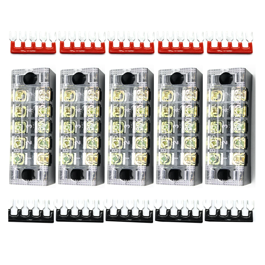 5pcs 600V 15A Dual Rows 5P Barrier Screw Terminal Block Fork Type 400V 15A 5P Terminal Strip
5pcs 600V 15A Dual Rows 5P Barrier Screw Terminal Block Fork Type 400V 15A 5P Terminal Strip