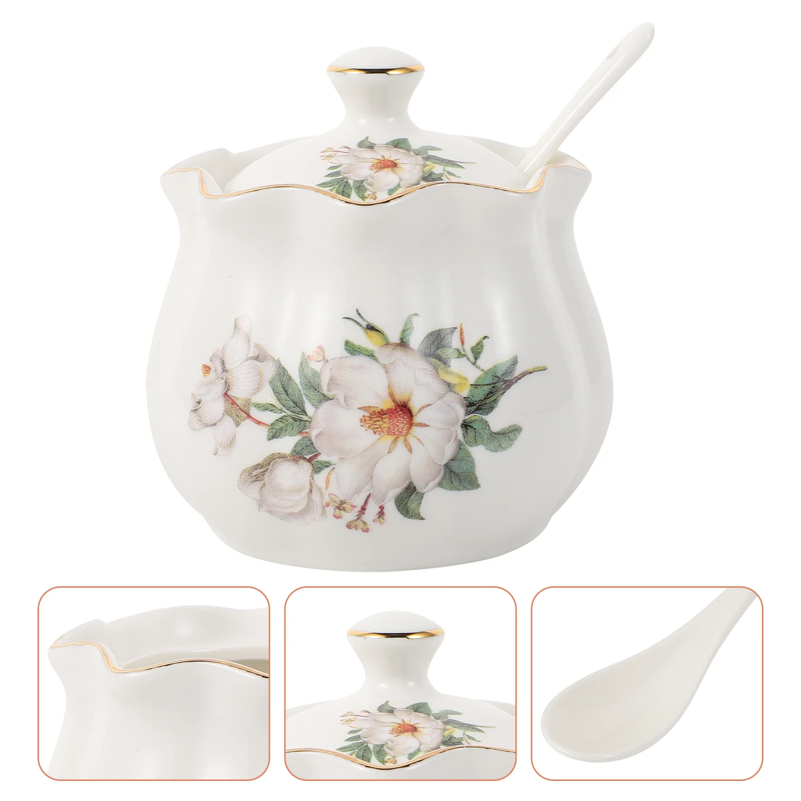1 Set Seasoning Jar Delicate Condiment Case Condiment Canister with Spoon 
1 Set Seasoning Jar Delicate Condiment Case Condiment Canister with Spoon