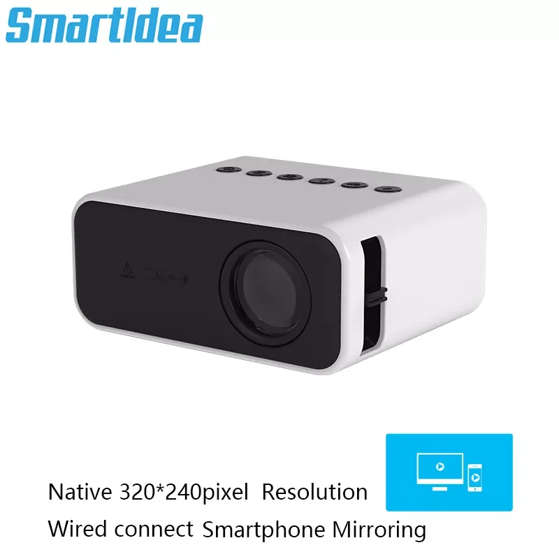 Smartldea Mini LCD LED Proyector Native 320x240Pixel Best Video Beamer for kids Unique function wired connect with smartphone
Smartldea Mini LCD LED Proyector Native 320x240Pixel Best Video Beamer for kids Unique function wired connect with smartphone