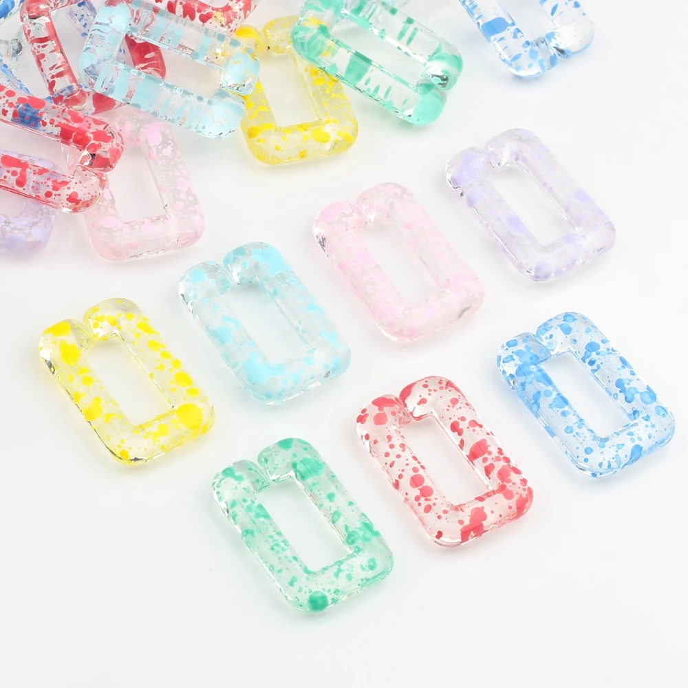 Acrylic Resin Colourful Geometry Rectangle Chain Connector Charms 6pcs/lot For DIY Fashion Earrings Jewelry Making Accessories
Acrylic Resin Colourful Geometry Rectangle Chain Connector Charms 6pcs/lot For DIY Fashion Earrings Jewelry Making Accessories