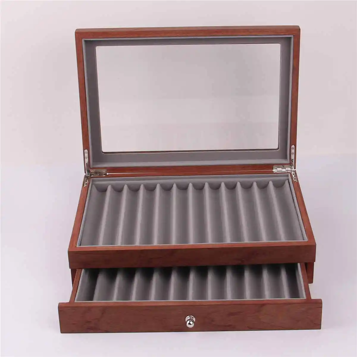 12/23 Slots Wooden Pen Box Pen Wood Display Case Holder Storage Fountain Pen Collector Organizer with Transparent Window Decor
12/23 Slots Wooden Pen Box Pen Wood Display Case Holder Storage Fountain Pen Collector Organizer with Transparent Window Decor