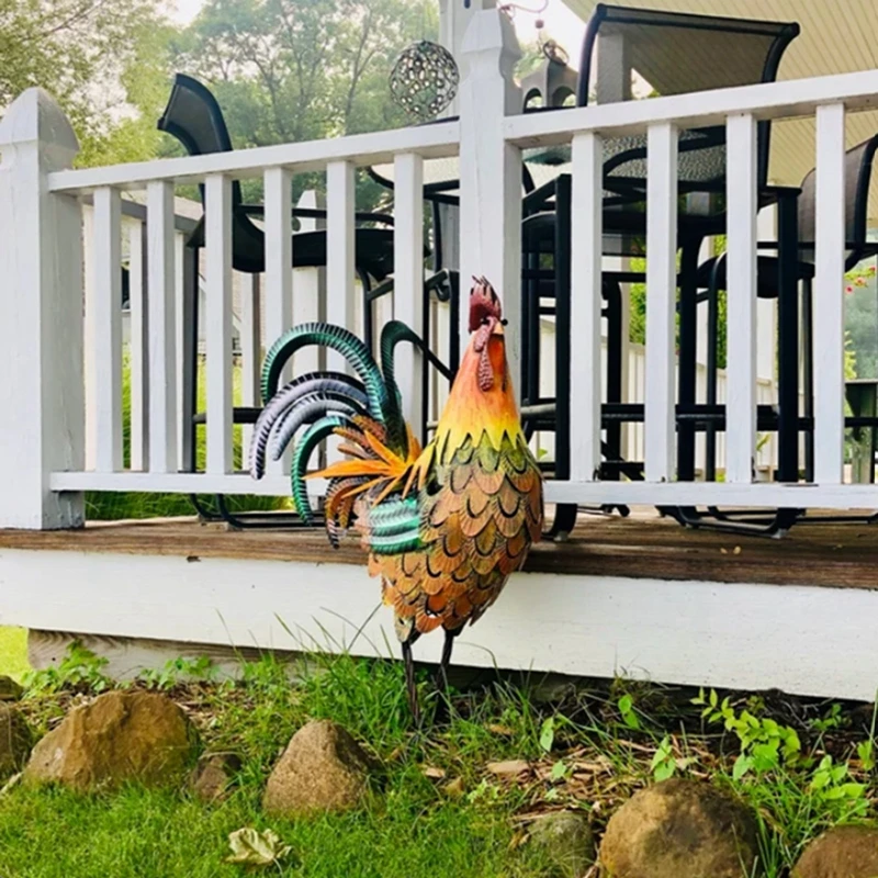 Metal Garden Sculpture Iron Rooster Statue Garden Decoration Outdoor Handicraft Shelf Wall Sculpture Animal Craft Gift
Metal Garden Sculpture Iron Rooster Statue Garden Decoration Outdoor Handicraft Shelf Wall Sculpture Animal Craft Gift