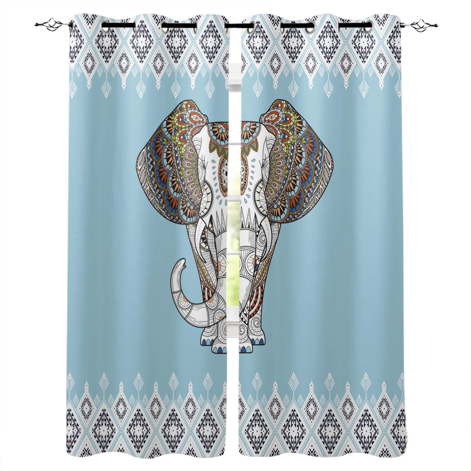 Шторы с этническим рисунком слона для спальни, Короткие шторы для гостиной, роскошные шторы для гостиной
Шторы с этническим рисунком слона для спальни, Короткие шторы для гостиной, роскошные шторы для гостиной