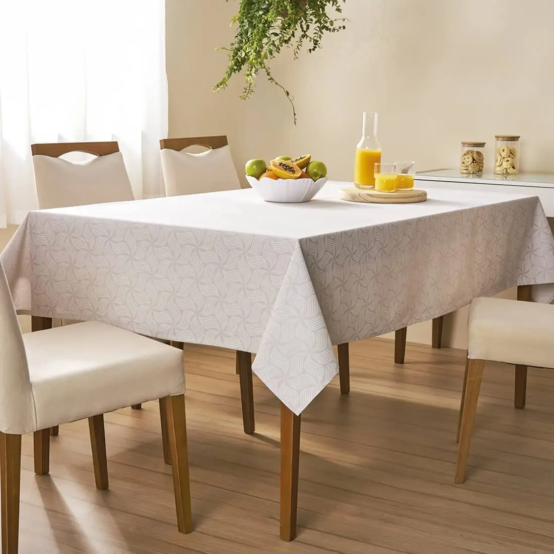 Super Practical Rectangular Printed Tablecloth 6 Seats Copacabana 1.40 m x 2.20 m With 1 piece, Beige
Super Practical Rectangular Printed Tablecloth 6 Seats Copacabana 1.40 m x 2.20 m With 1 piece, Beige